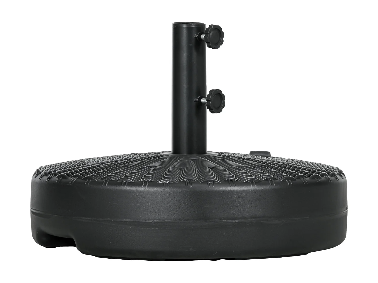 Base per ombrellone ø51x36 cm in hdpe e acciaio nero