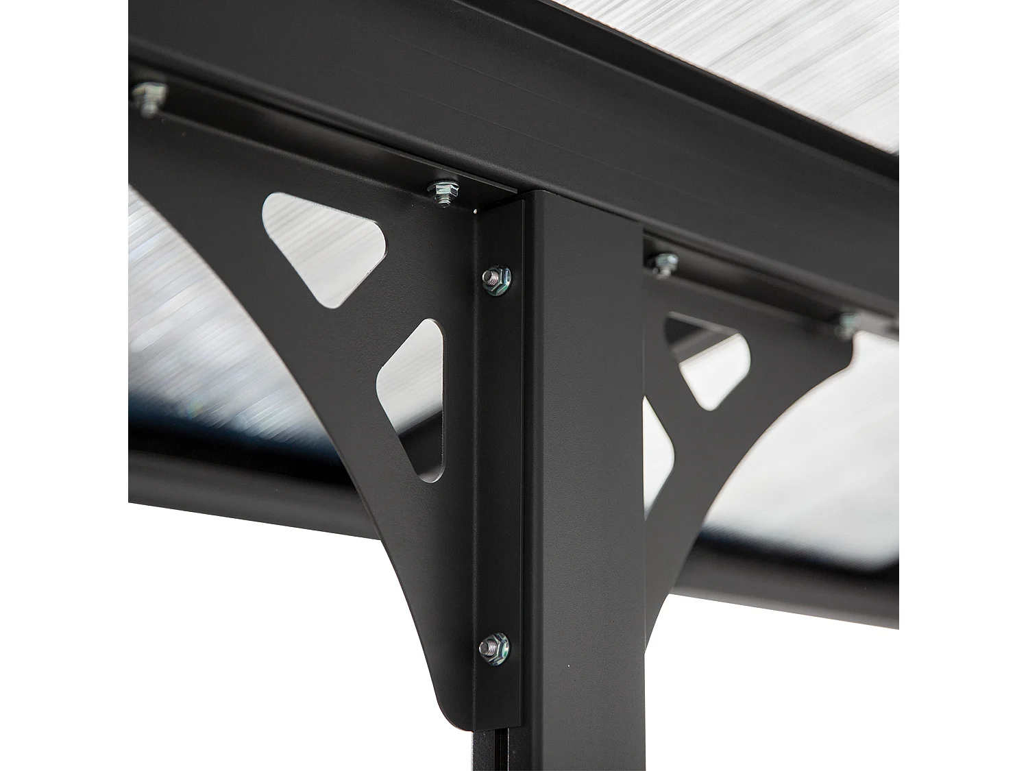 Pergola addossata da giardino in policarbonato 4.4x3m