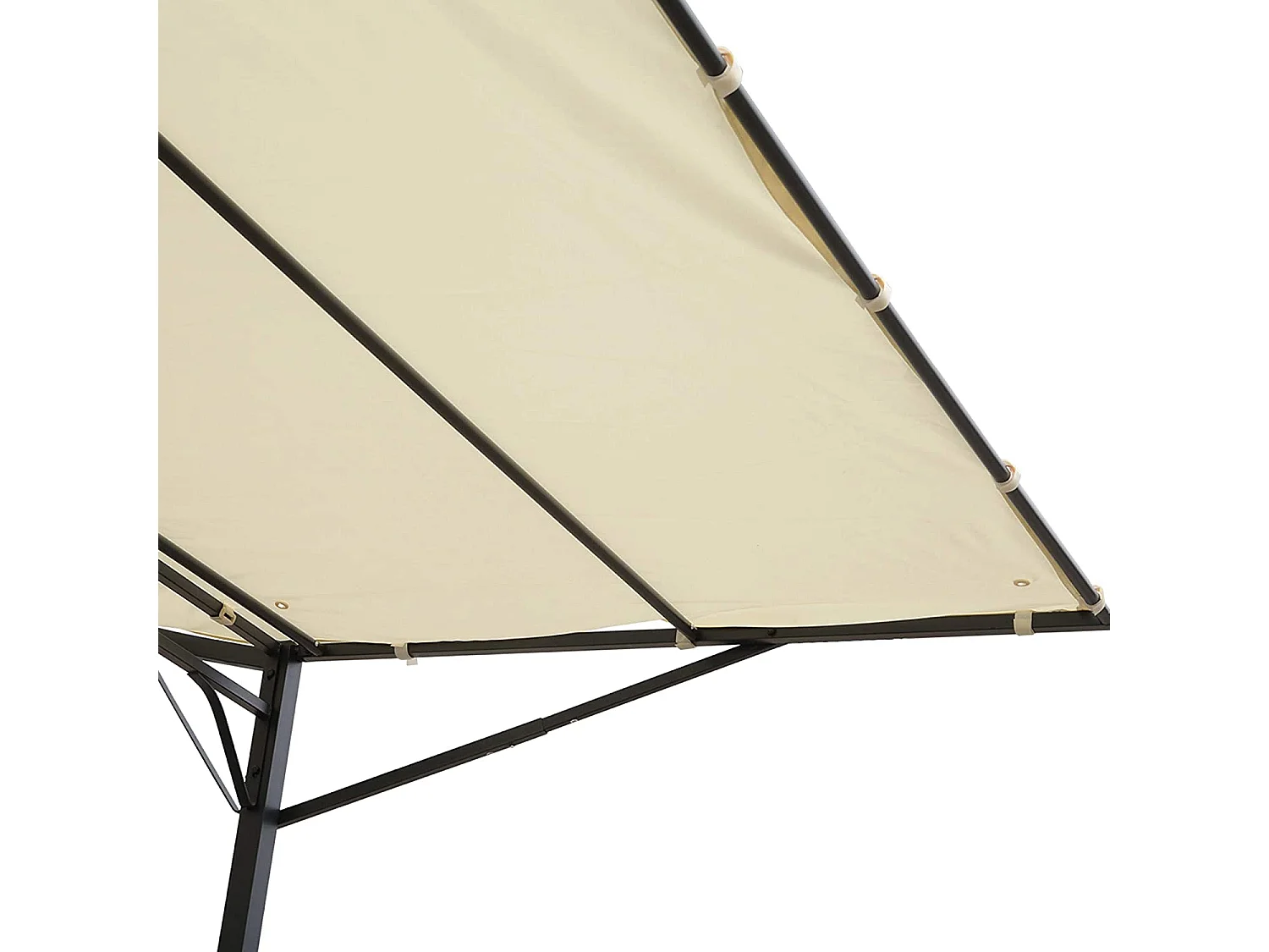 Gazebo pergola da giardino 3x2.5m con copertura in tessuto