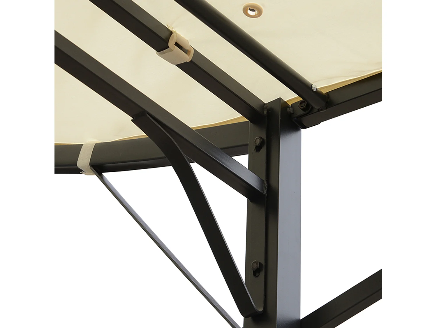 Gazebo pergola da giardino 3x2.5m con copertura in tessuto