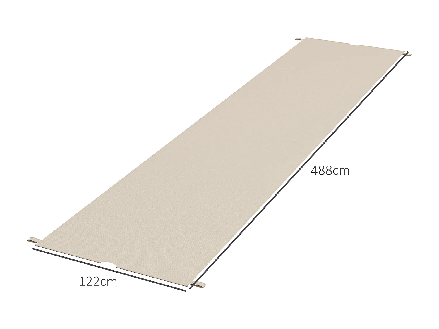 Telo per gazebo pergola 3x3m in poliestere color kaki