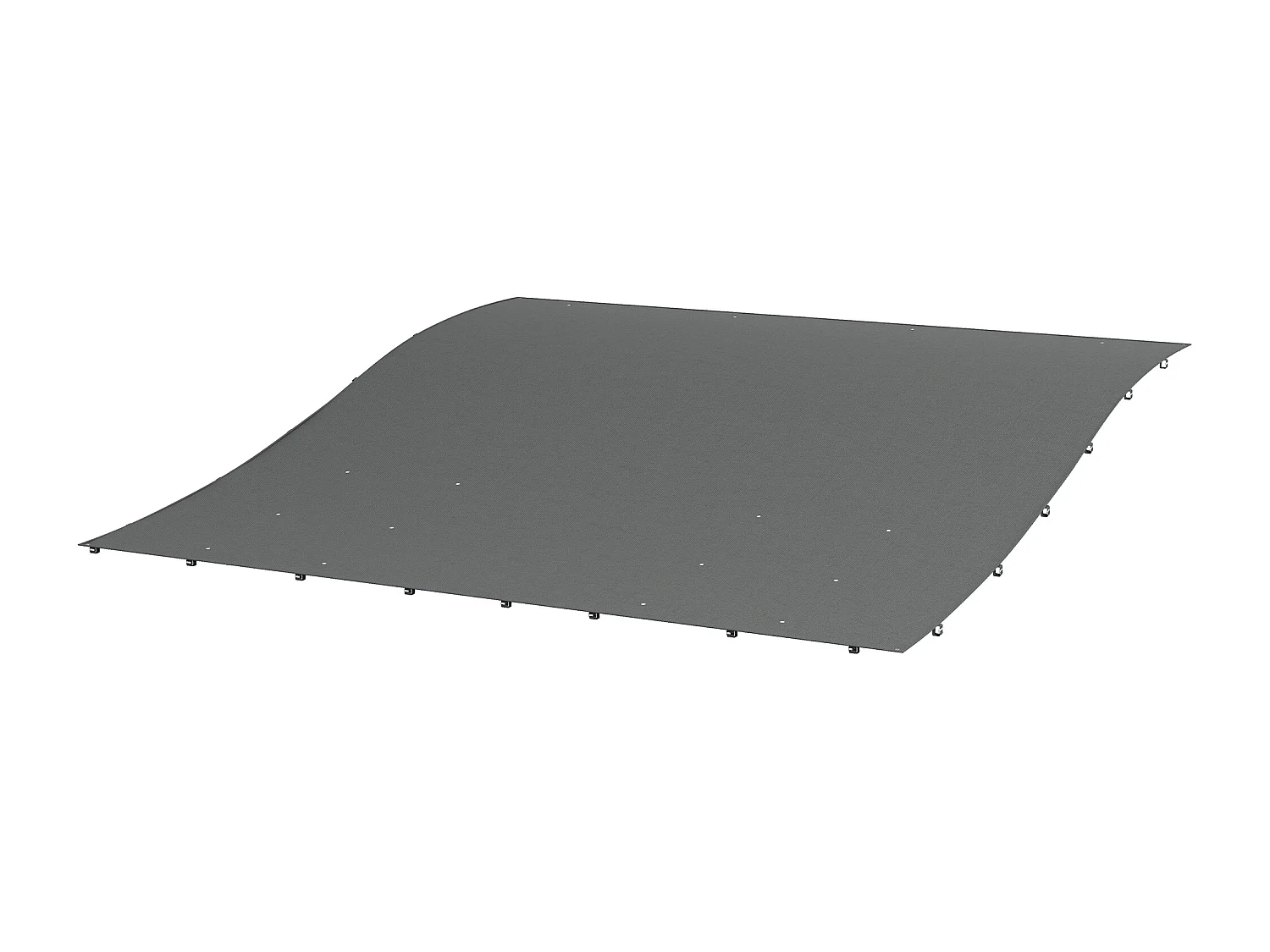 Telo di ricambio per pergola da giardino 3x3 m in poliestere grigio