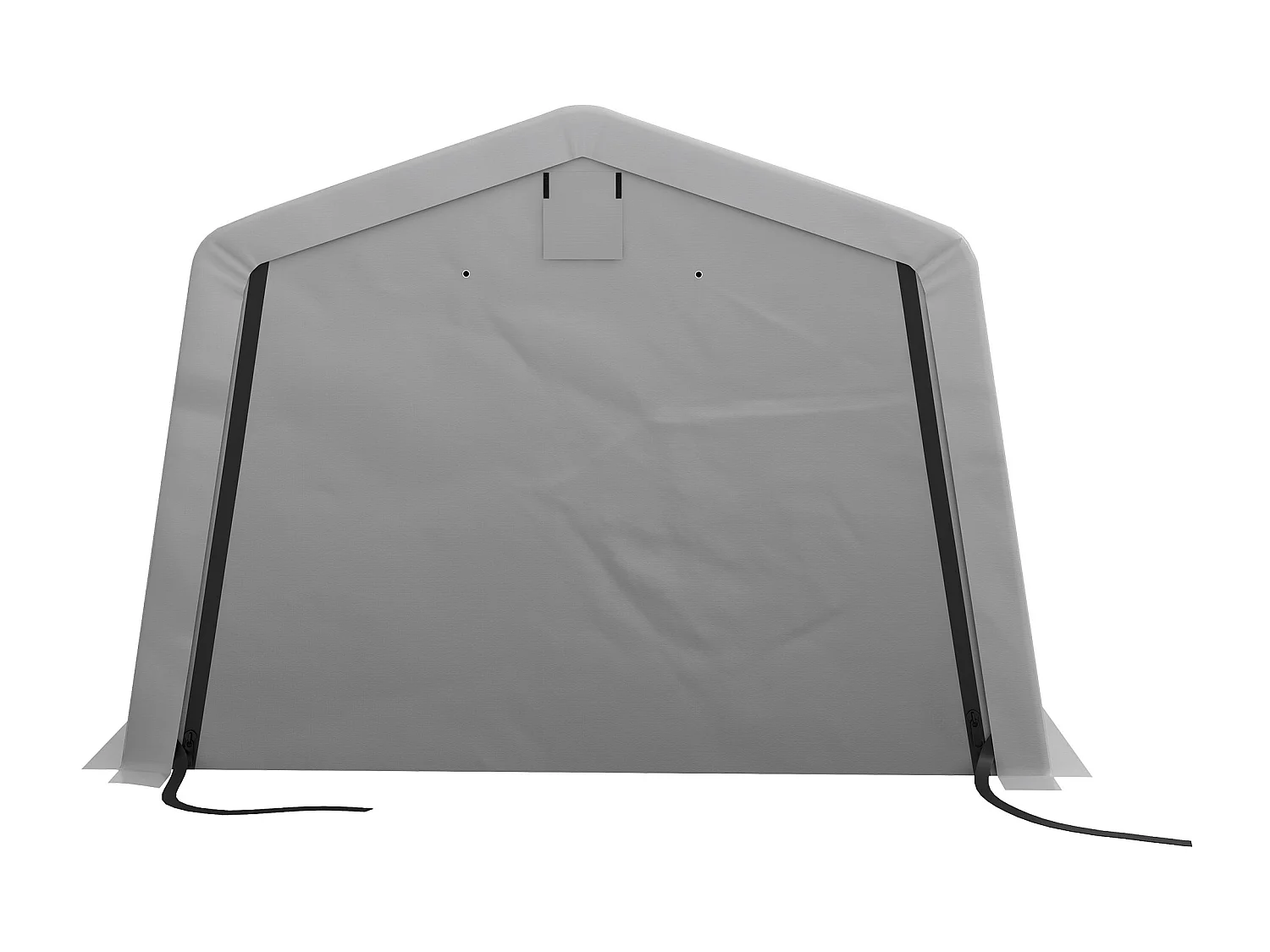 Tendone per auto e feste con 2 finestre laterali in acciaio pe grigio