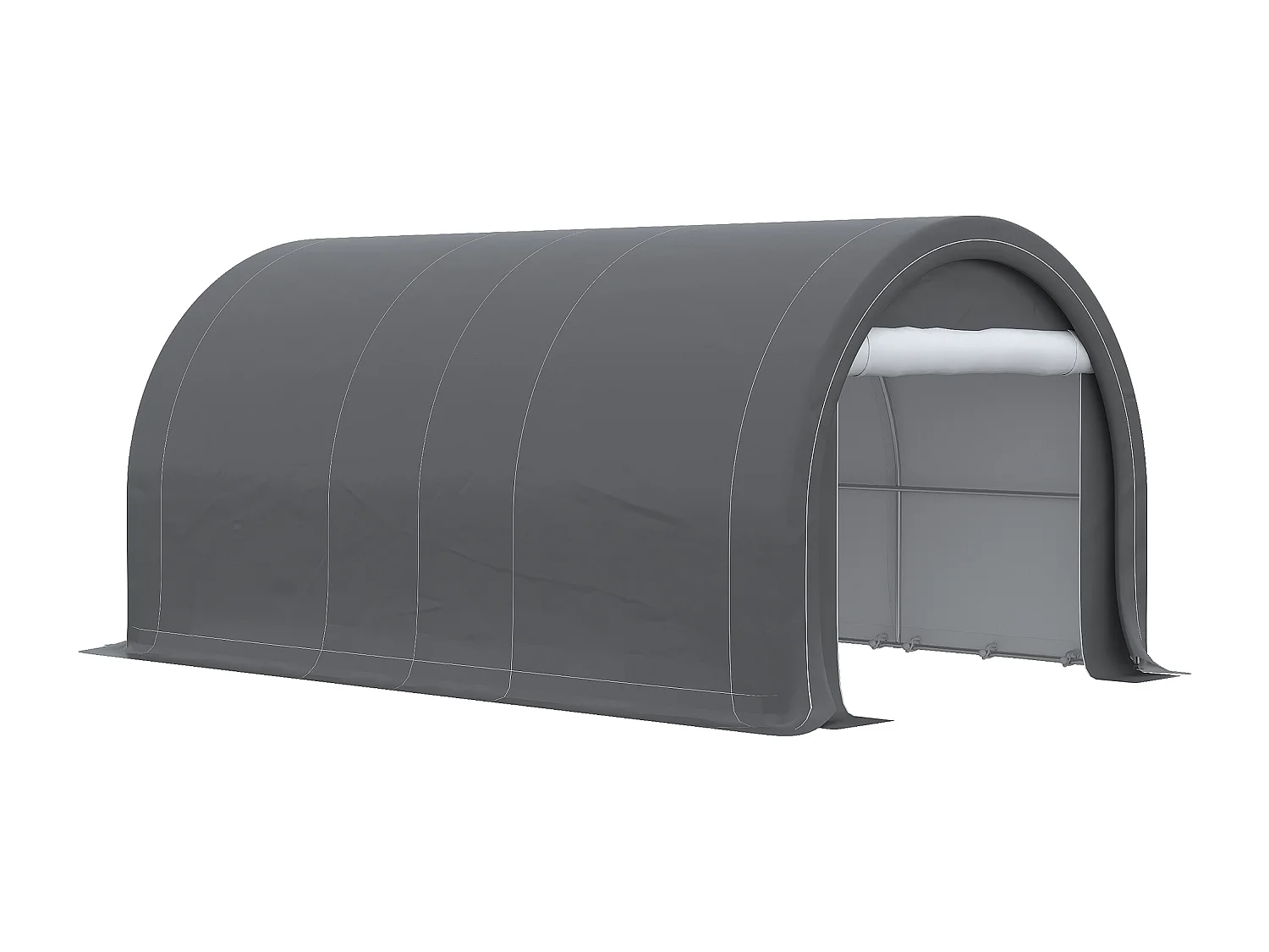 Tendone per auto e attrezzi in acciaio zincato e pe grigio