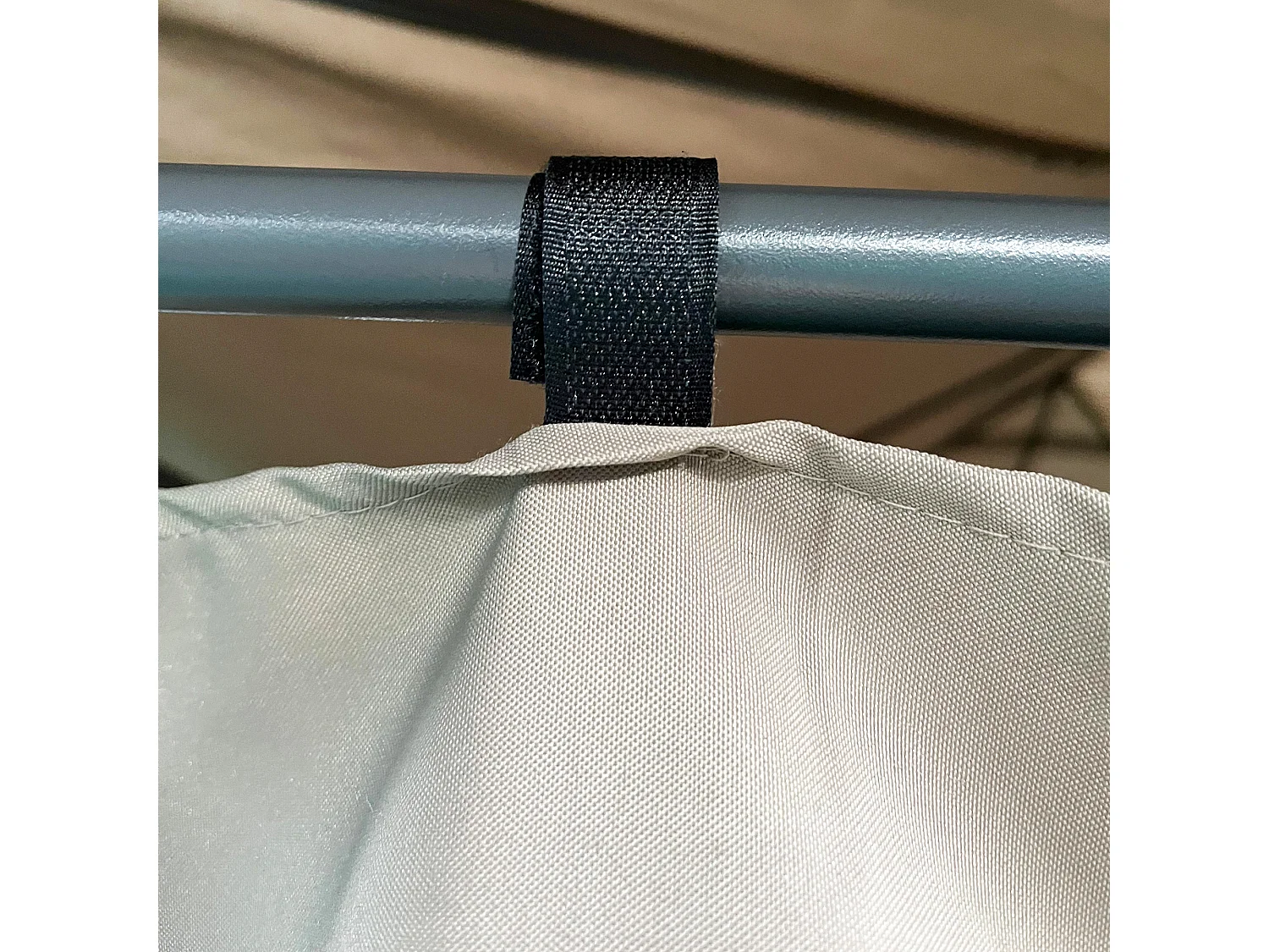 Gazebo da giardino 4x3m con 6 tende in poliestere beige