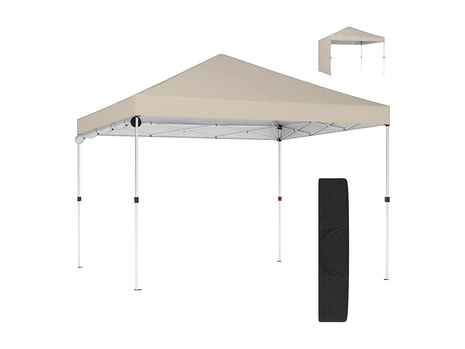 Gazebo pop-up con parete laterale impermeabile beige