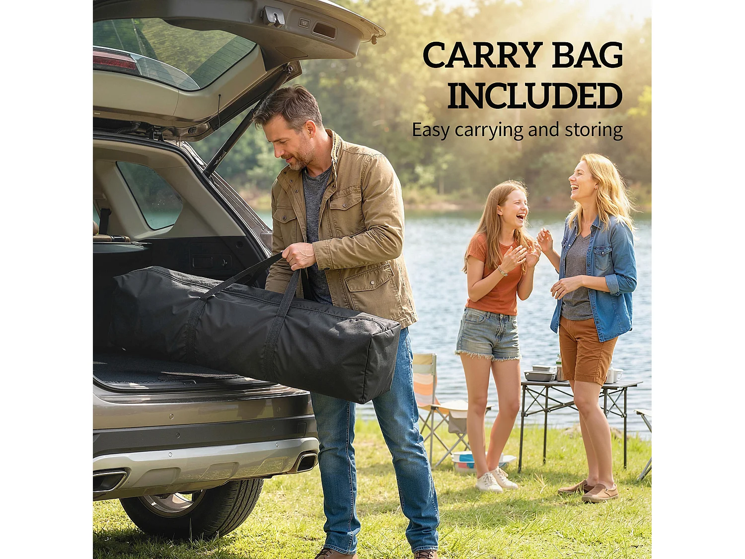 Gazebo pop-up con parete laterale impermeabile beige