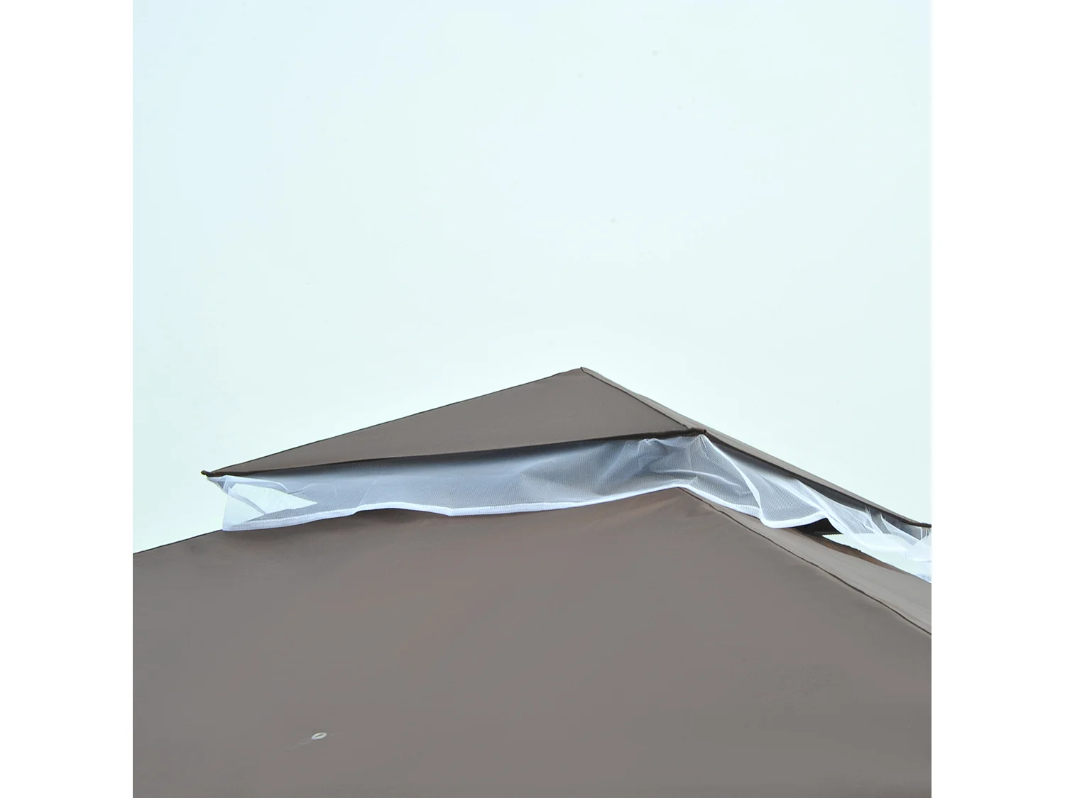 Gazebo da giardino 3x3m con zanzariera e tetto a 2 livelli