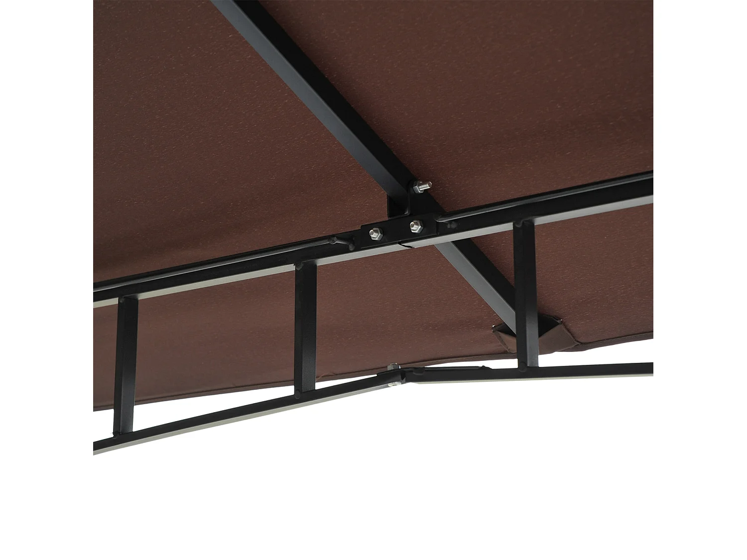 Gazebo da giardino 3x3m con zanzariera e tetto a 2 livelli