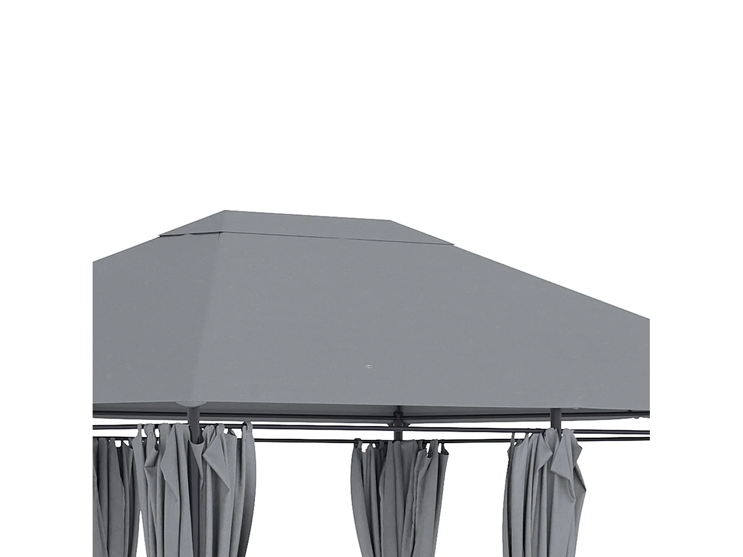 Gazebo 3x4 m con 6 pareti rimovibili e 12 picchetti grigio e nero