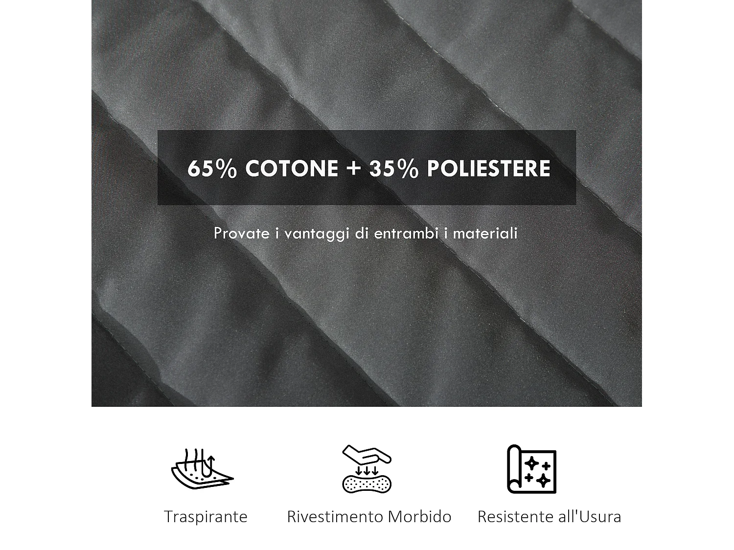 Amaca da giardino portatile con cuscino integrato grigio scuro