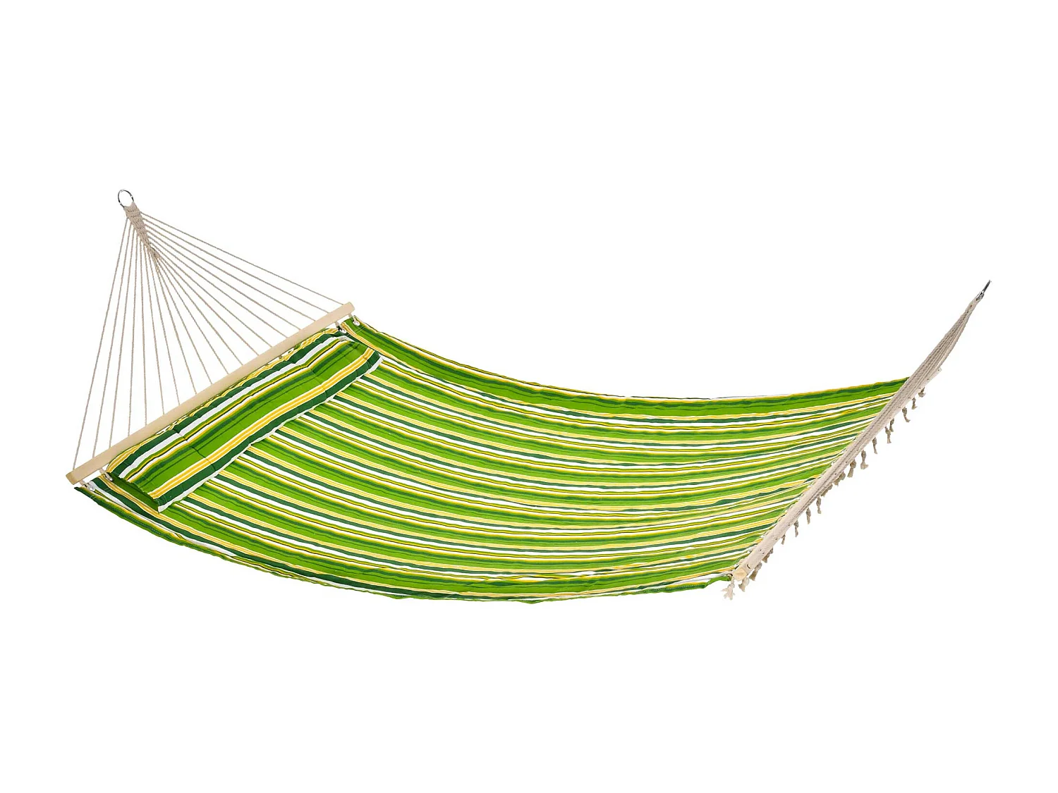 Amaca da giardino doppia in cotone con cuscino 188x140cm