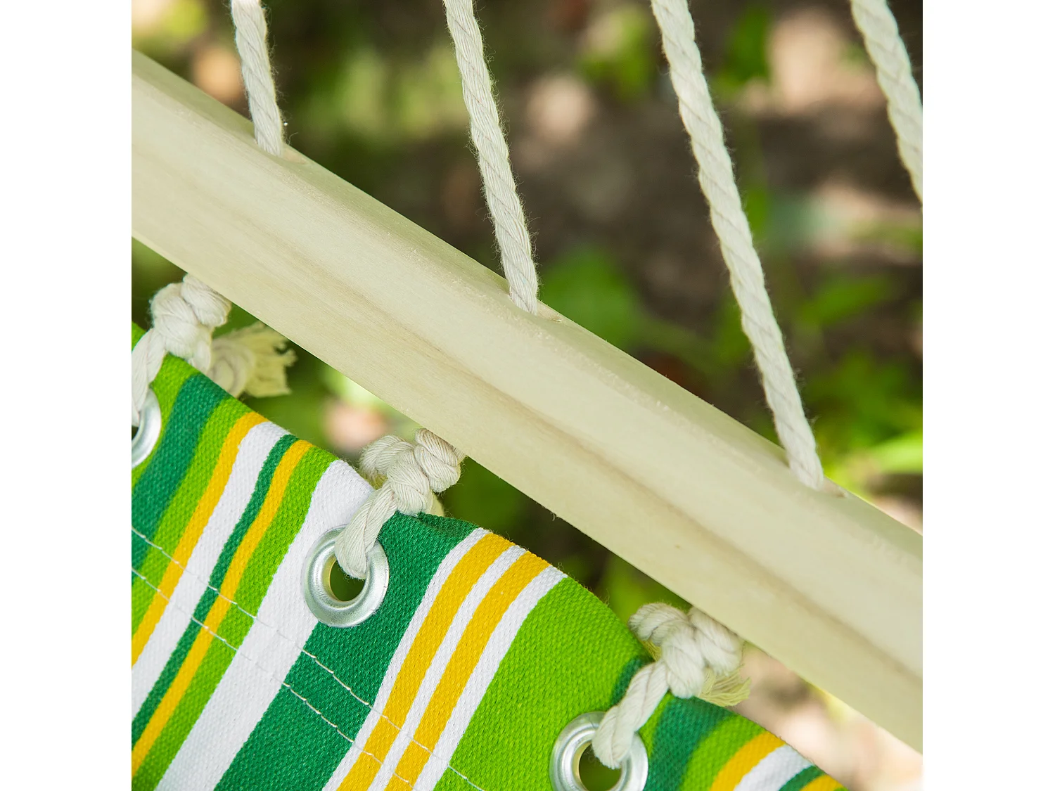 Amaca da giardino doppia in cotone con cuscino 188x140cm