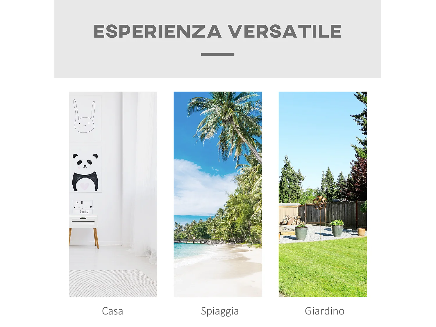 Amaca da giardino sospesa 288x150cm in tessuto crema