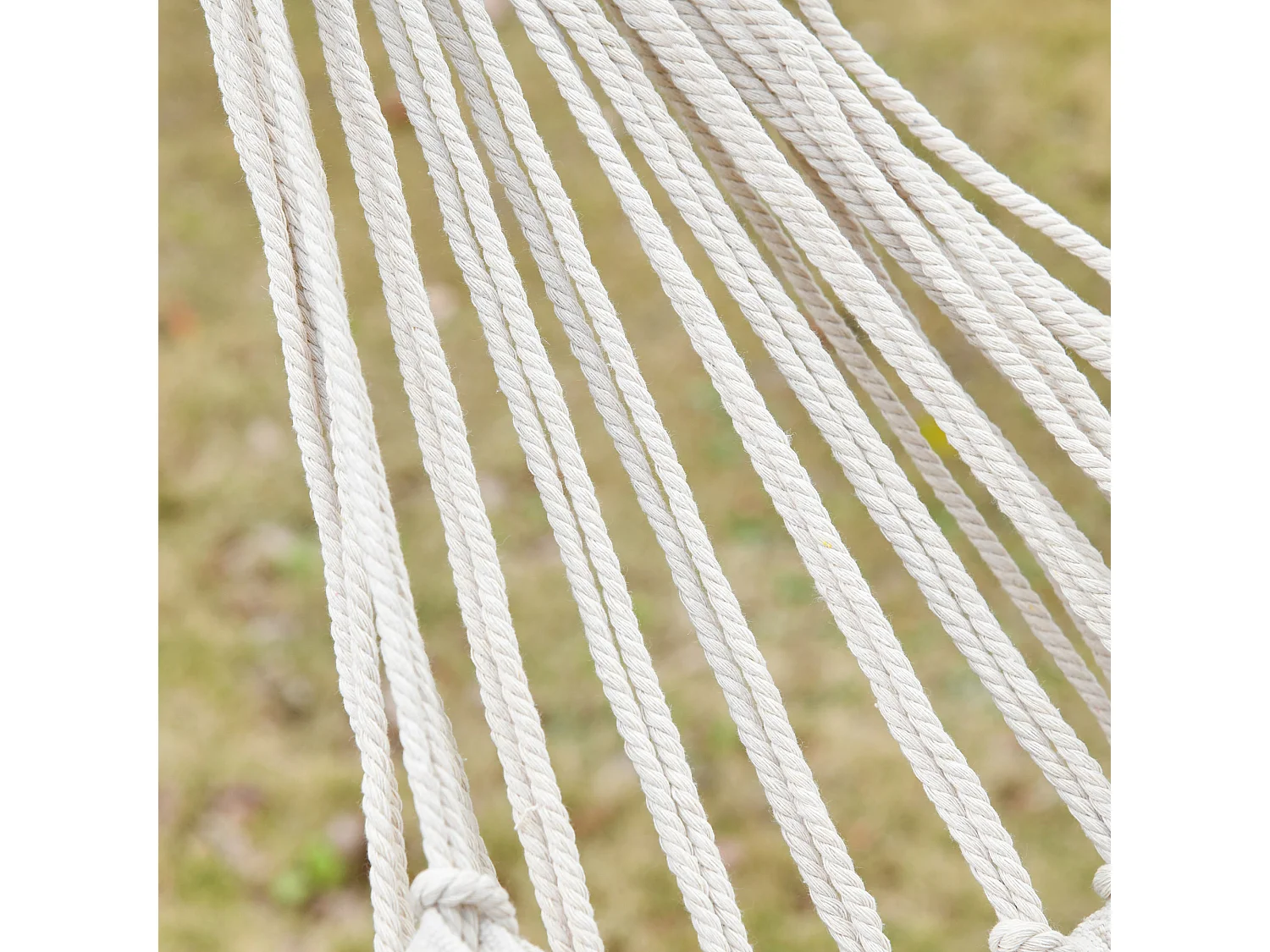 Amaca da giardino sospesa 288x150cm in tessuto crema