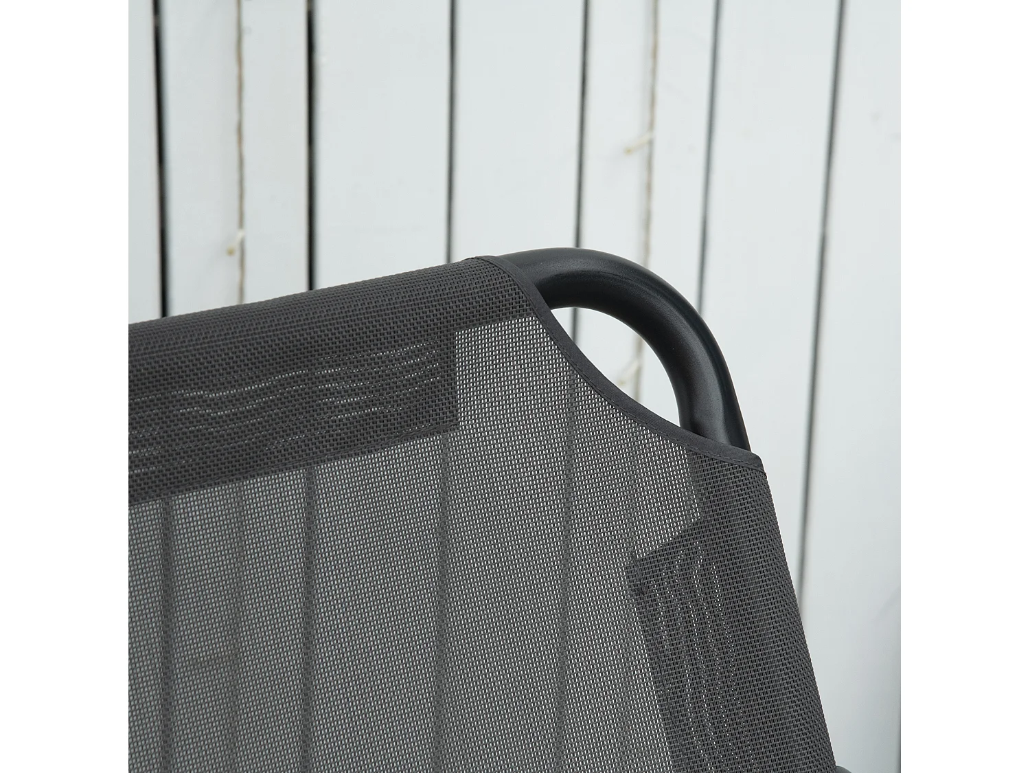 Dondolo 2 posti con tettuccio regolabile 144x117x173 cm grigio