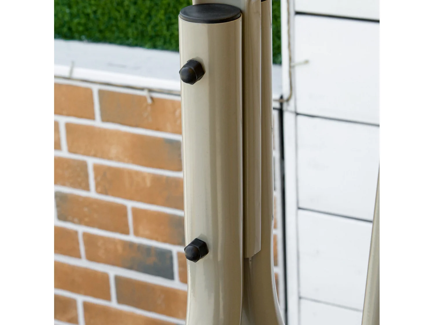 Dondolo da giardino 3 posti acciaio tetto regolabile cuscini