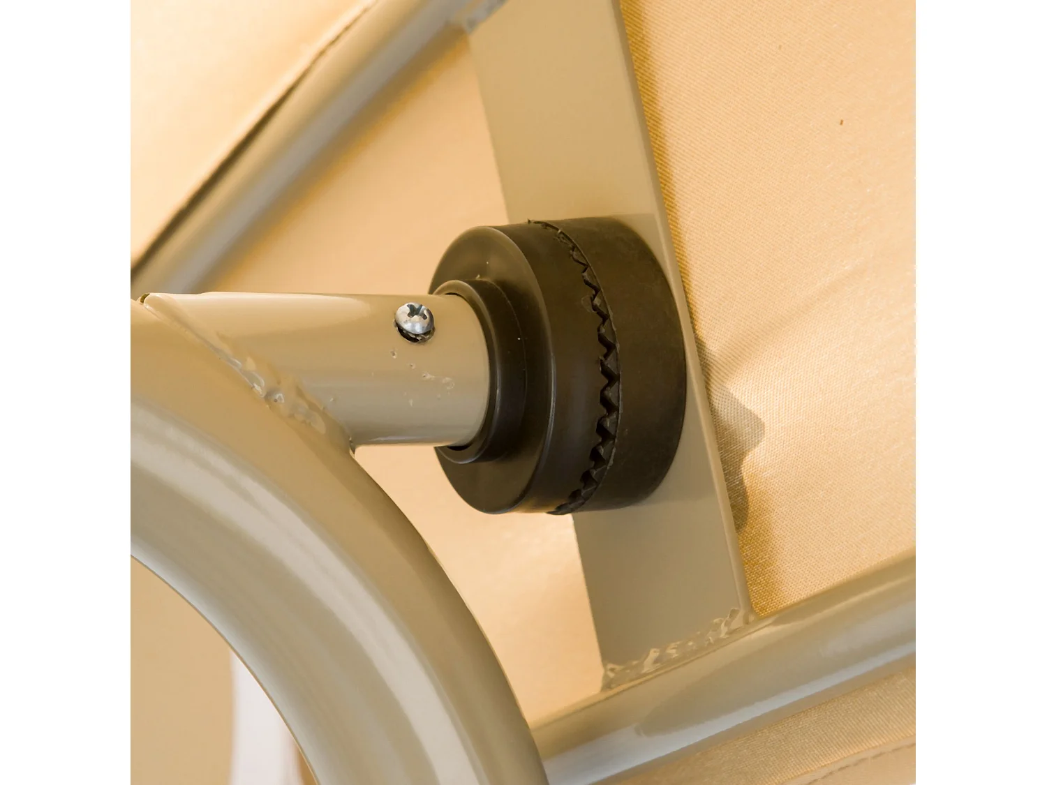 Dondolo da giardino 3 posti acciaio tetto regolabile cuscini