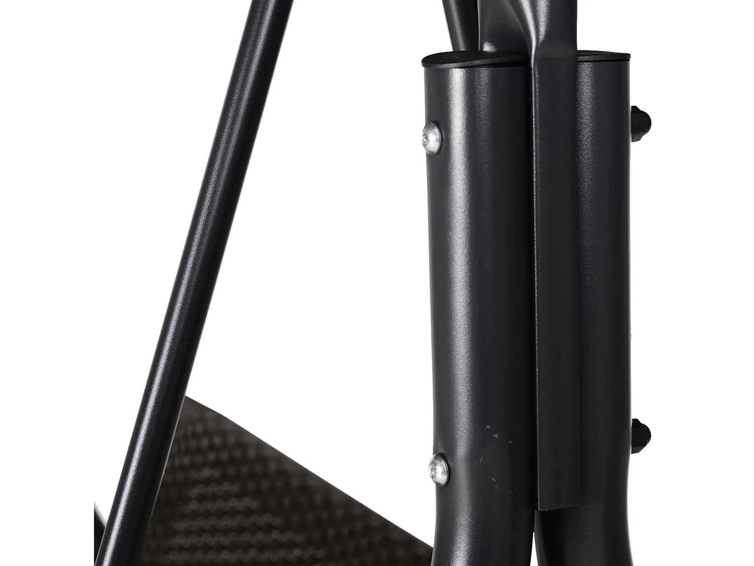 Dondolo da giardino 2 posti con tettuccio in rattan marrone e grigio