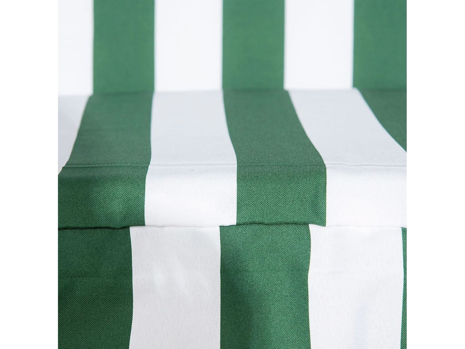 Dondolo 3 posti da terrazzo e giardino con tettuccio verde