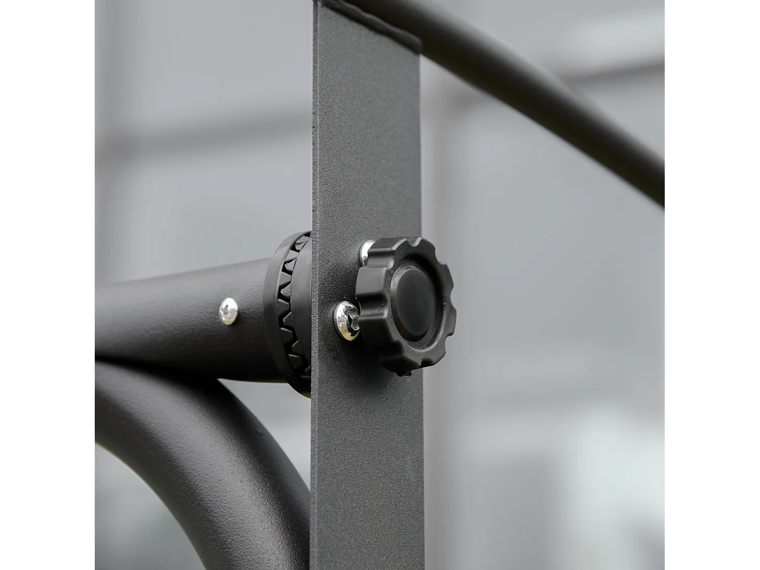 Dondolo a 2 posti da giardino tettuccio regolabile grigio