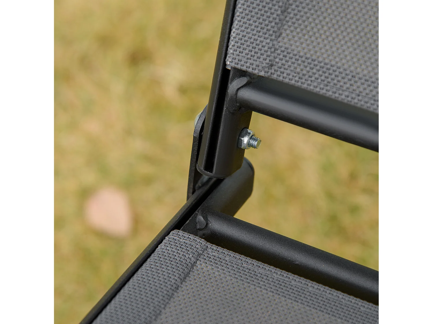 Dondolo a 2 posti da giardino tettuccio regolabile grigio