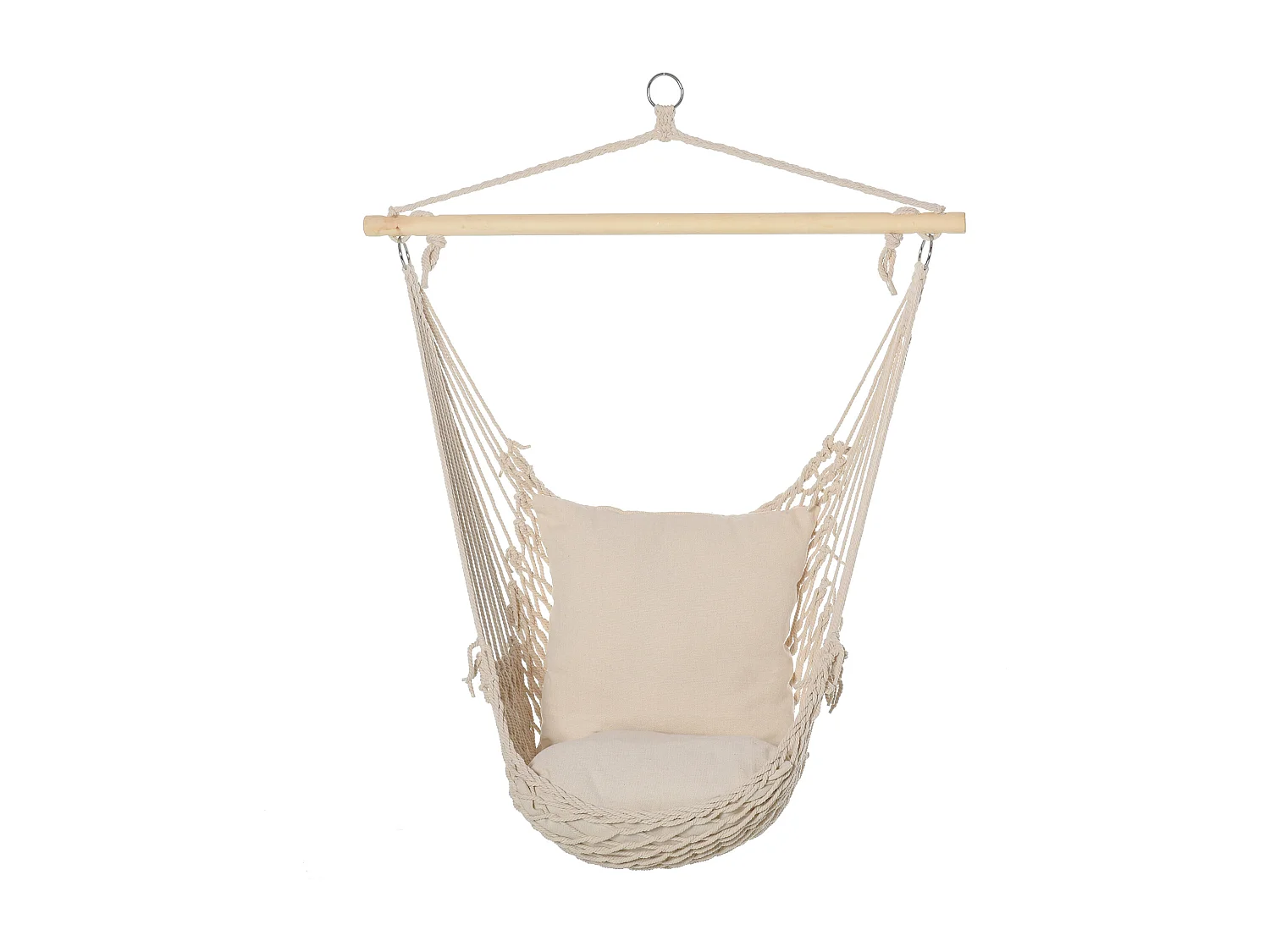 Poltrona Sospesa Da Giardino In Coeda Sedia A Dondolo Sospesa In Stile Shabby Chic Amaca Per Interni Ed Esterni Bianca 120L X 90Pcm