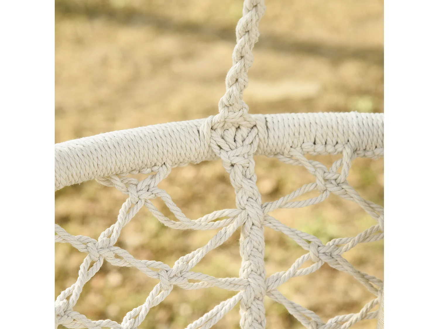 Sedia sospesa per interni ed esterni amaca da giardino crema