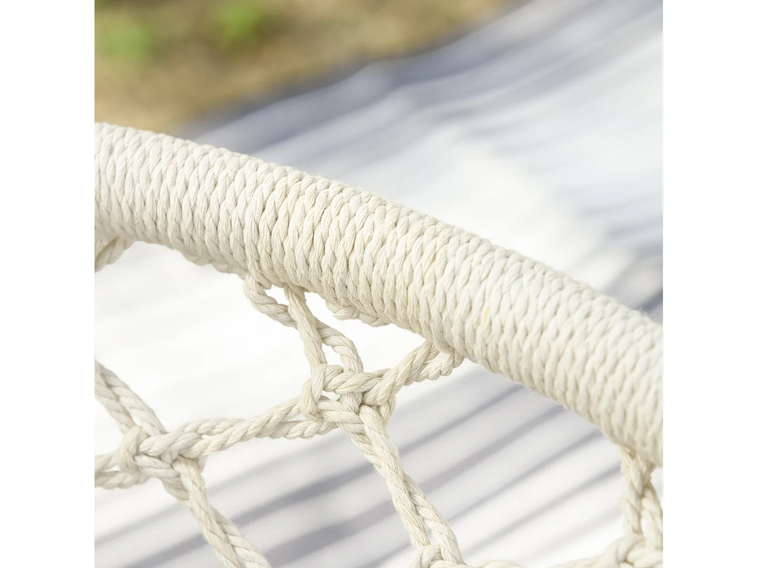 Sedia sospesa per interni ed esterni amaca da giardino crema