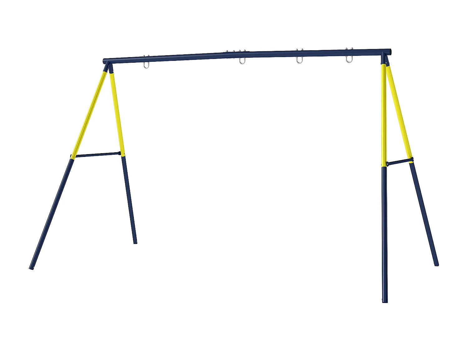 Struttura per altalena da giardino per bambini in acciaio blu