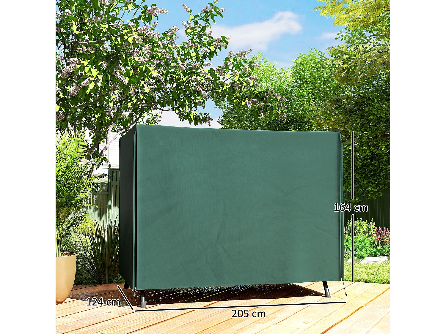 Telo Copertura Impermeabile per Dondolo Antivento Antigraffio in Oxford con Rivestimento PVC