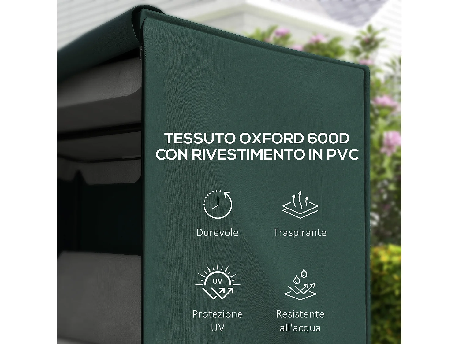Telo Copertura Impermeabile per Dondolo Antivento Antigraffio in Oxford con Rivestimento PVC