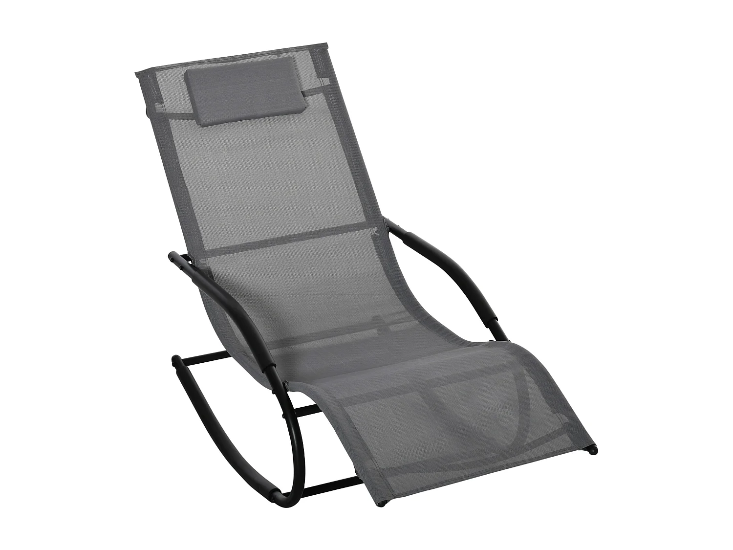 Sdraio a dondolo zero gravity ergonomica metallo e texteline