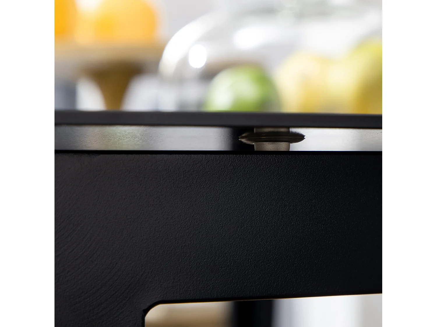 Tavolo da giardino per 6 persone in vetro e alluminio nero