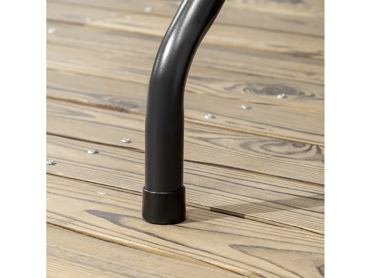 Tavolo da giardino pieghevole per 6 persone grigio scuro