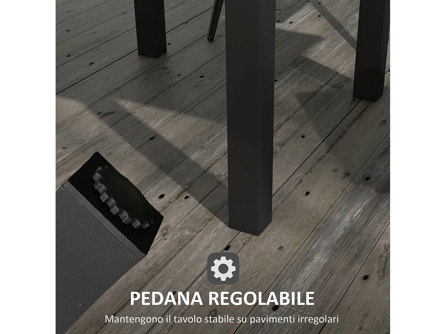 Tavolo da giardino allungabile per 4-6 persone in alluminio giallo