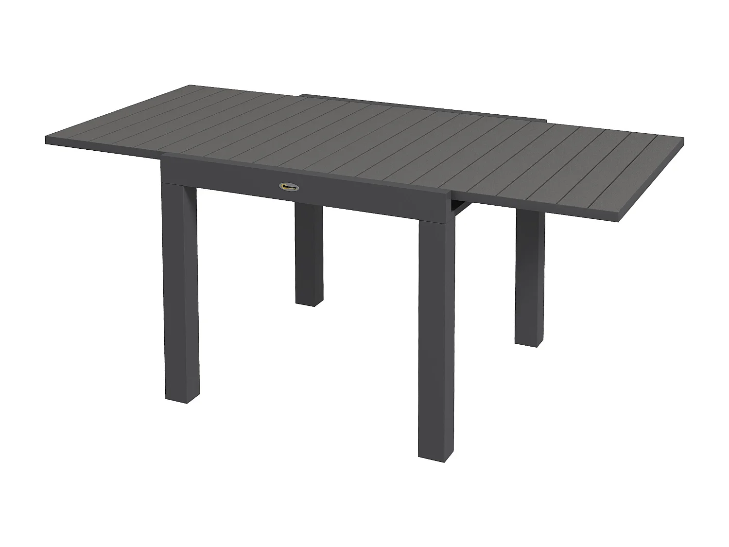 Tavolo da giardino allungabile per 4-6 persone in alluminio grigio