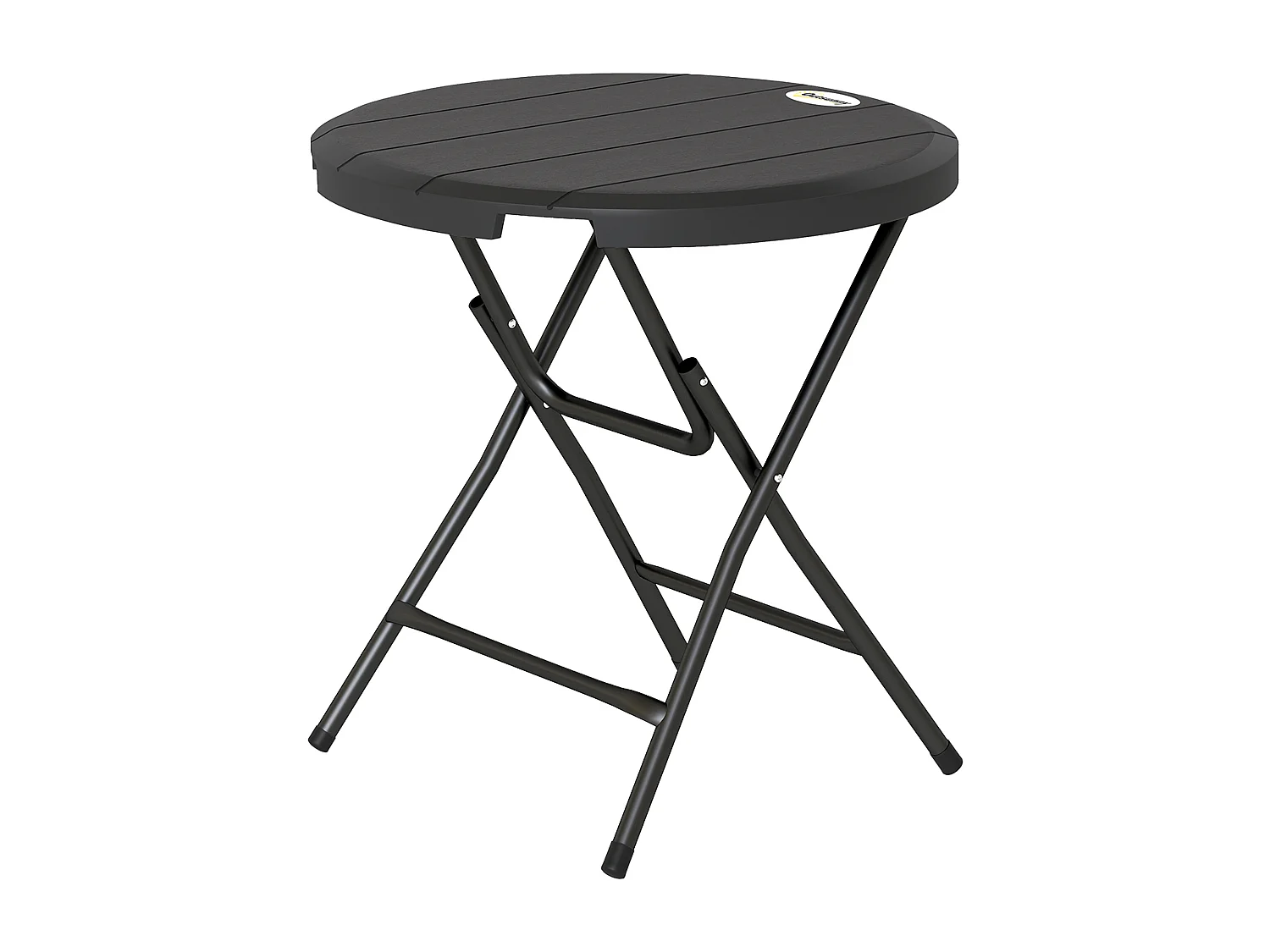 Tavolo da giardino pieghevole rotondo per 4 persone Ø80x73 cm grigio