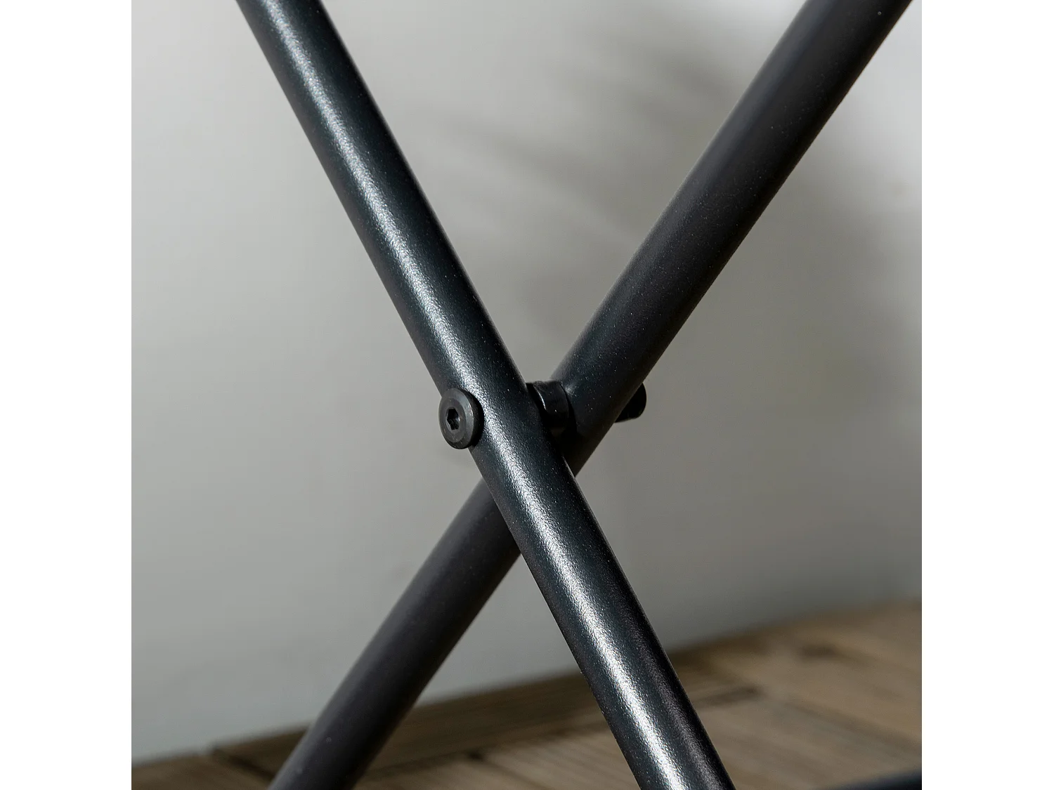 Tavolino da giardino pieghevole in rattan PE 40x40x40cm nero