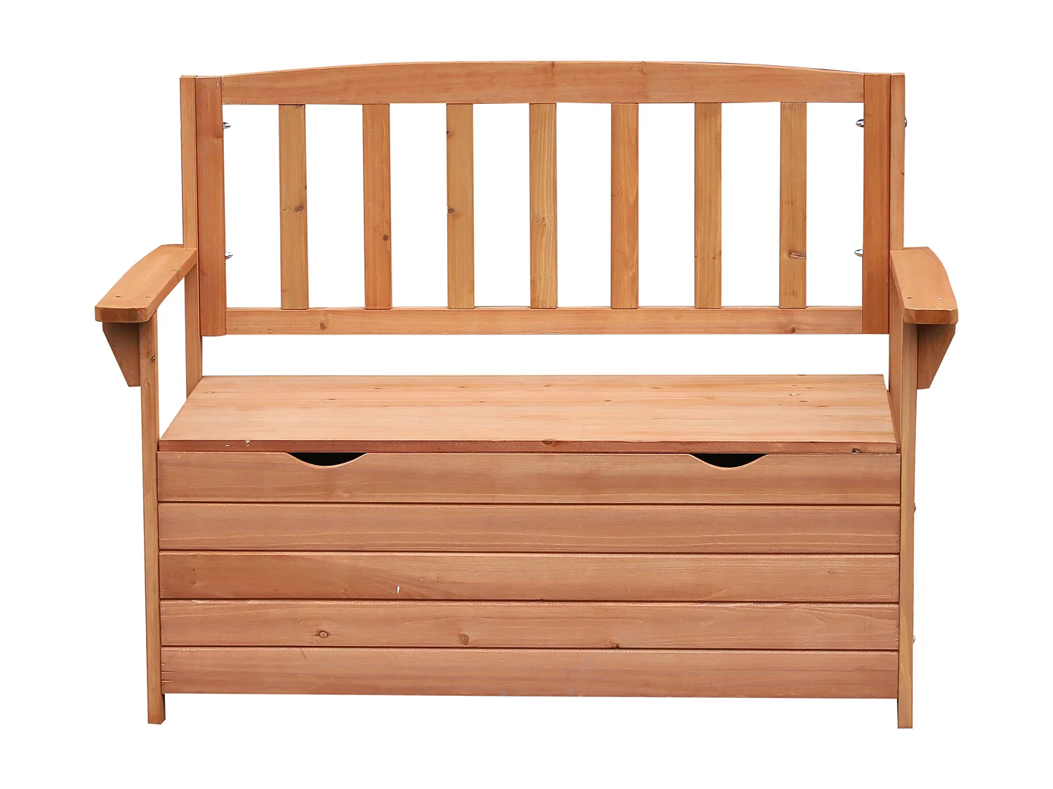 Panchina da giardino 2 posti con vano contenitore in legno di abete