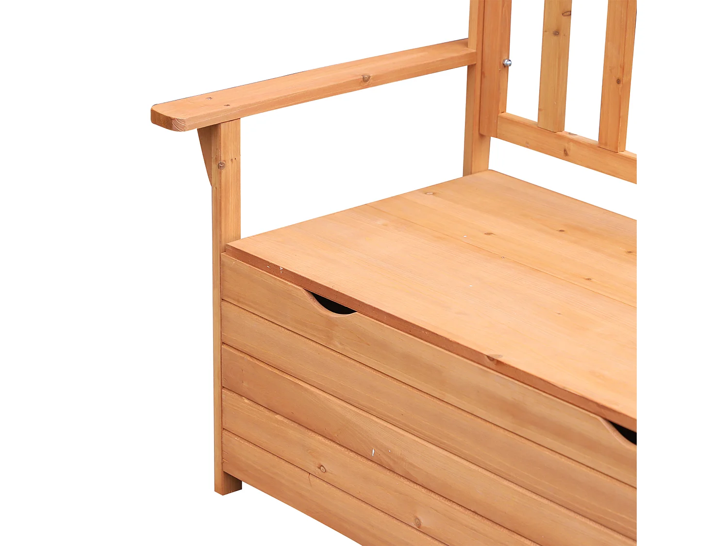 Panchina da giardino 2 posti con vano contenitore in legno di abete