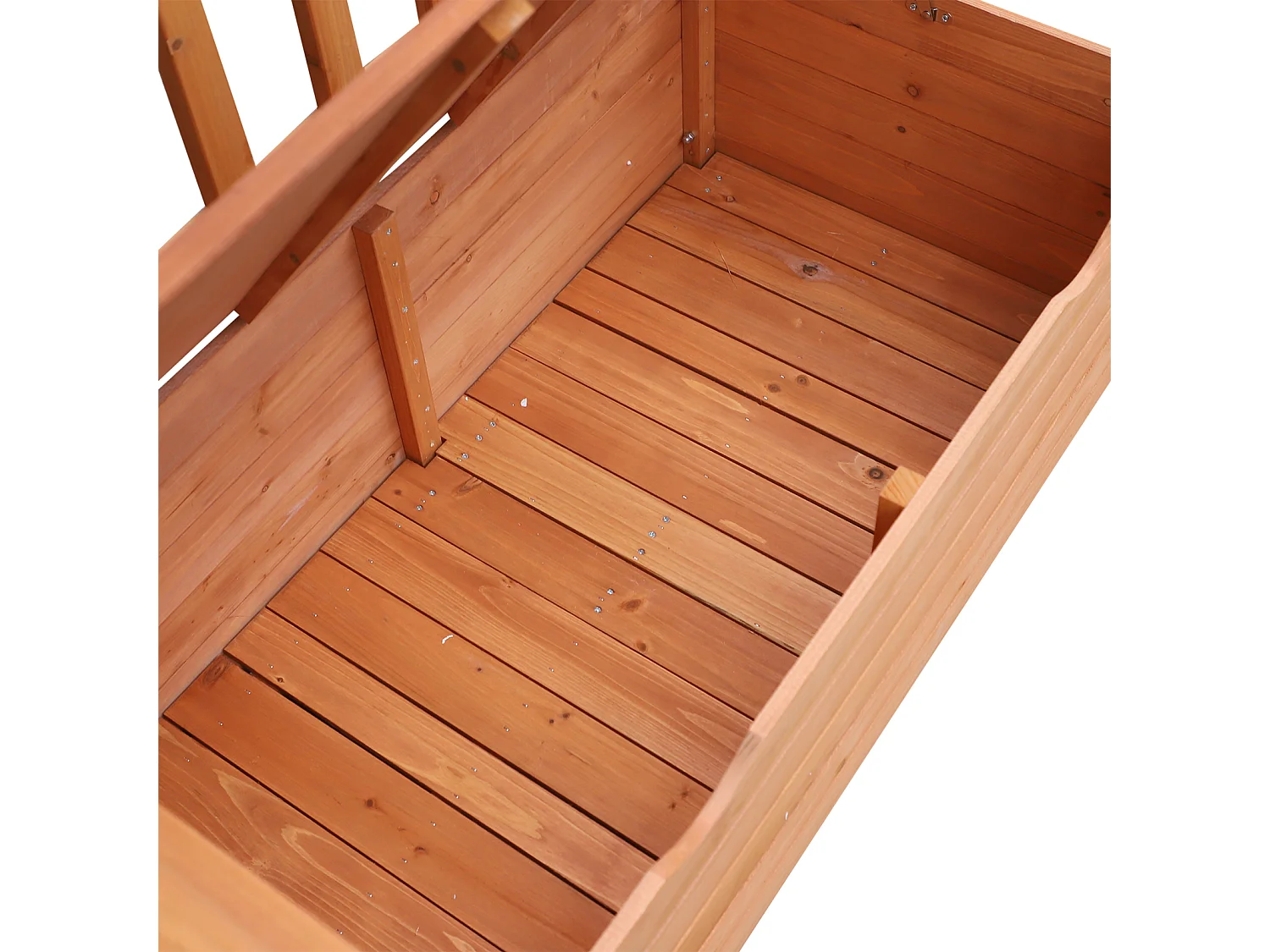 Panchina da giardino 2 posti con vano contenitore in legno di abete