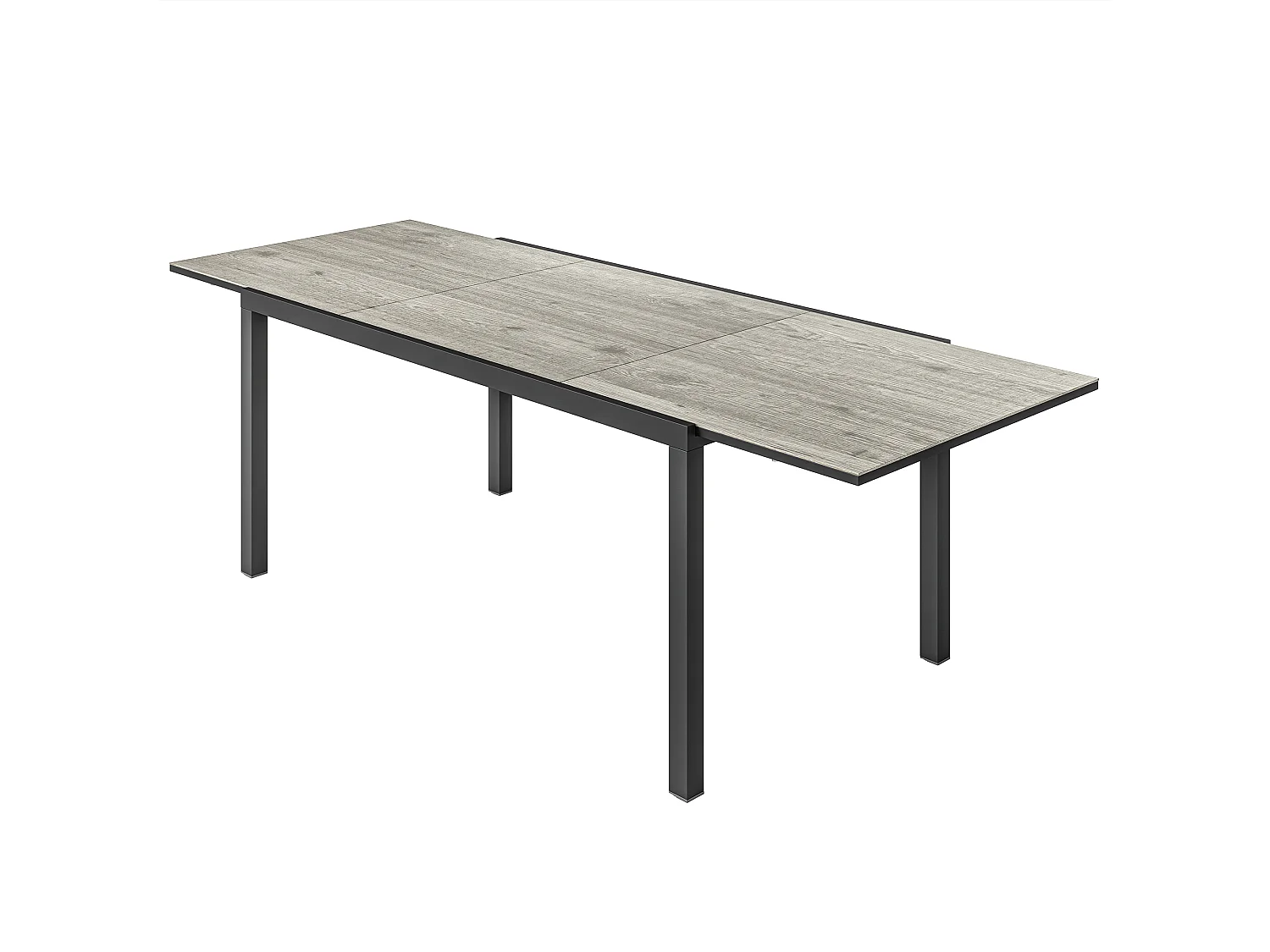 Tavolo da giardino estensibile 160-240 cm per 6-8 persone grigio