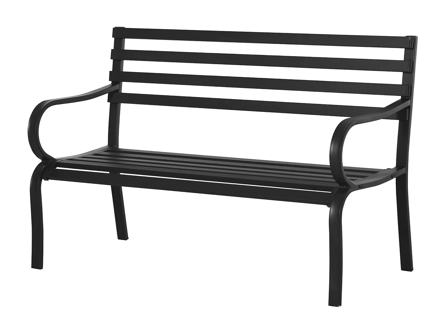 Panchina 2 Posti da Esterno in Metallo Impermeabile con Struttura Portante Max 240kg