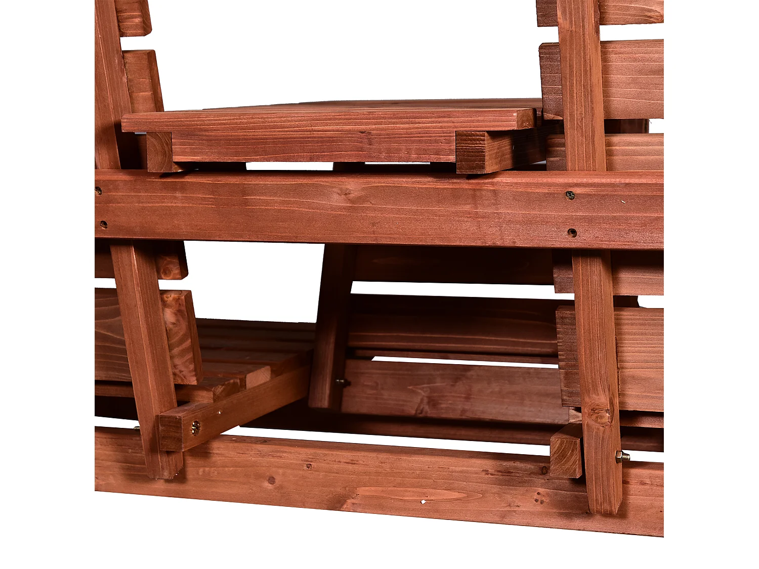 Panchina in Legno di Abete 2 3 Posti Convertibile con Tavolino Impermeabile