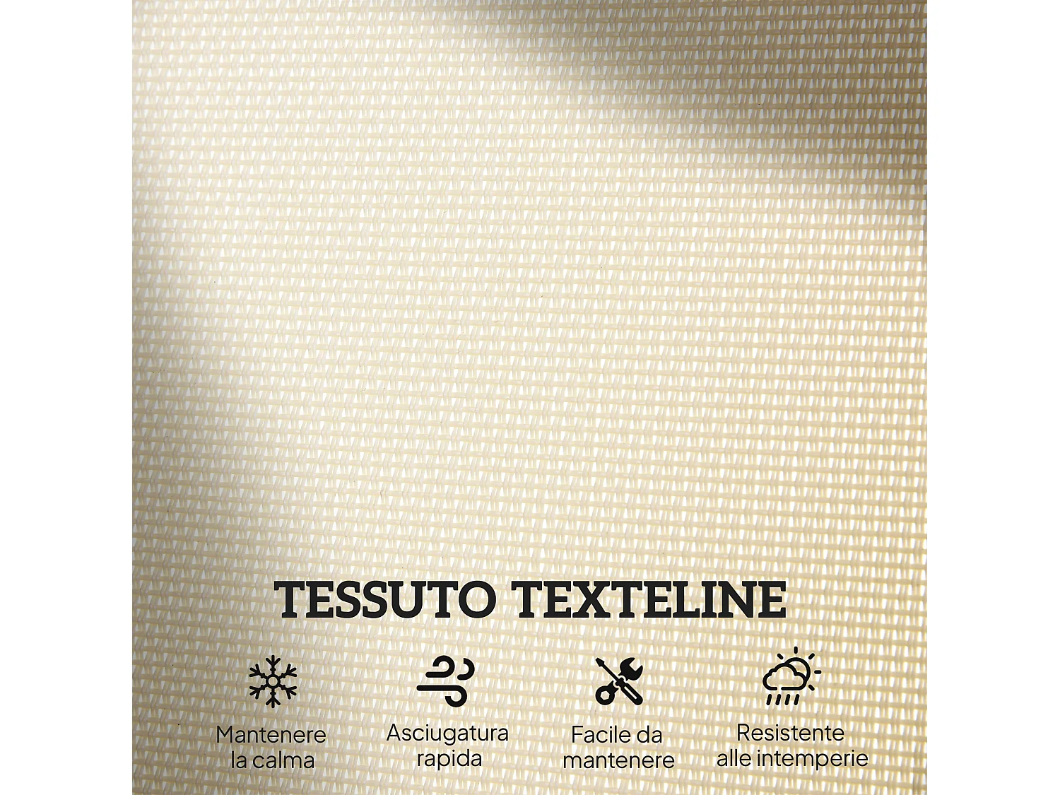 Panchina a Dondolo 2 Posti da Giardino in Metallo con Tessuto a Rete Traspirante