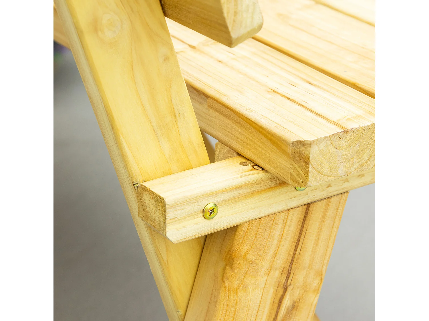 Panchina da giardino 2 posti in legno a doghe colore naturale