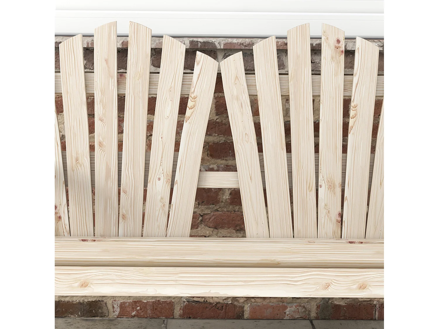 Panchina da giardino stile country in legno naturale