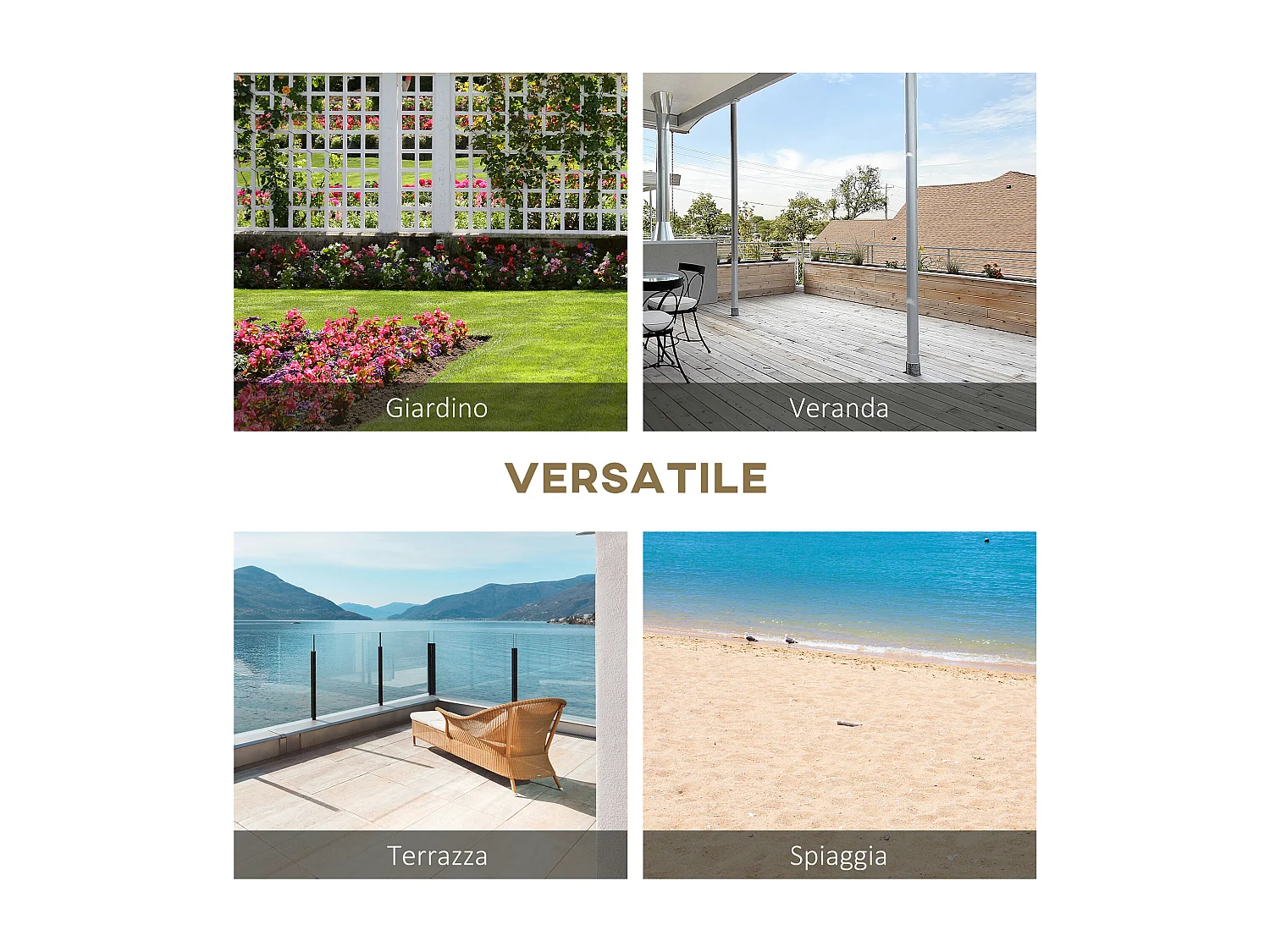 Panchina da giardino a 2 posti a doghe in legno di abete 98x50x39.5 cm