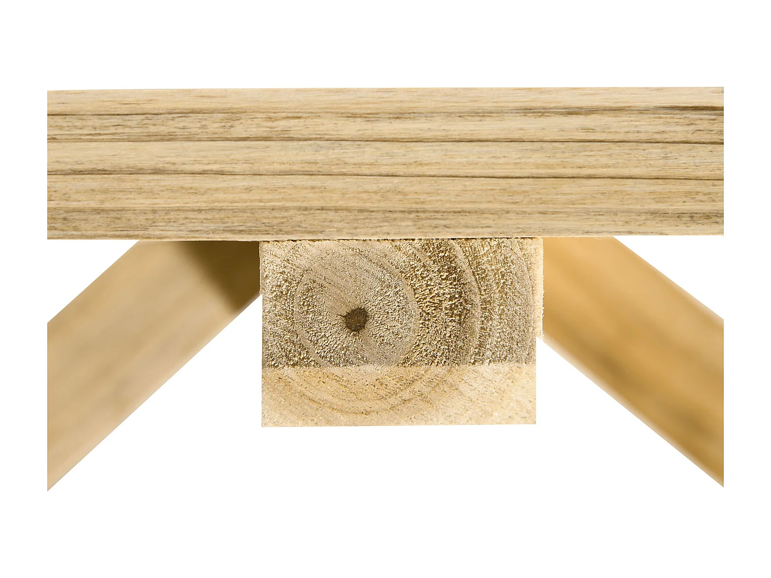 Panchina da giardino a 2 posti a doghe in legno di abete 98x50x39.5 cm